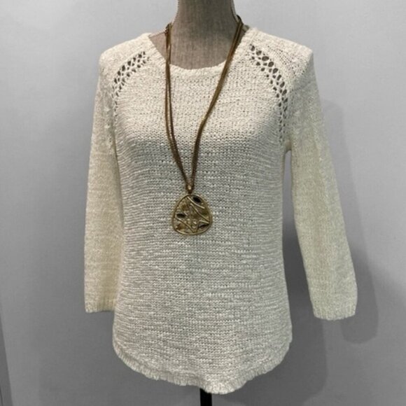 The Limited Creme Knit Sweater - Picture 2 of 16